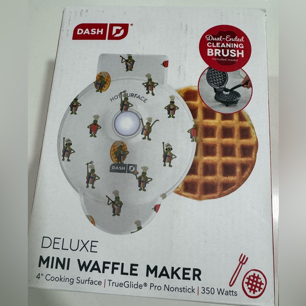 Ash Deluxe Mini Waffle Maker - White